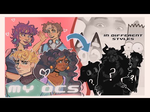 DRAWING MY OCS IN DIFFERENT MOVIES AND SHOWS CHALLENGE! bluey, simpsons, Shrek (speedpaint)