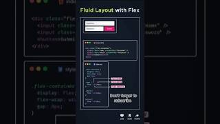 Fluid Layout With flex Login page #viralvideo #codetricks #short #viralshorts #subscribe