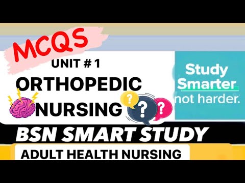 Mcqs of Orthopedic nursing | AHN Adult health nursing year 2 Semester 4