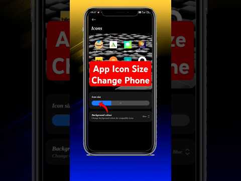 How to Change Icon Size In Mi Phone/Mobile me App Icon Size Change Kaise Kare #iconsize #mi #shorts