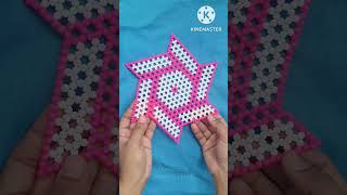 DIY Beaded table Mat / How to make table mat with beads / Bead Craft /coaster #shorts #youtubeshorts