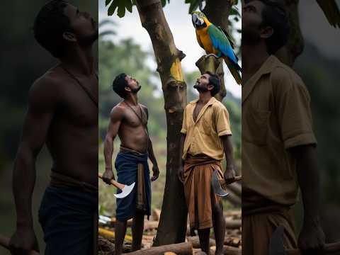 The Emotional Story of a Parrot and a Tree  Heart Touching Short Video #parrot #youtube #shorts #ai