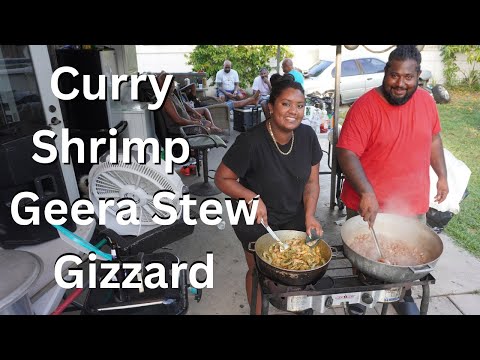 Cooking Geera Stew Gizzard and Curry Shrimp in the Shell—Unreal Flavor!
