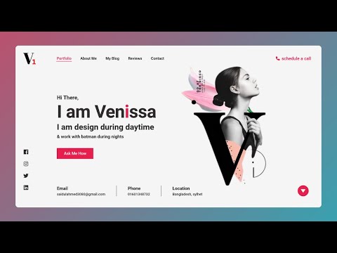 How to Create a Responsive Personal Portfolio Website Using HTML & CSS!