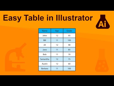 Easy table in Adobe Illustrator