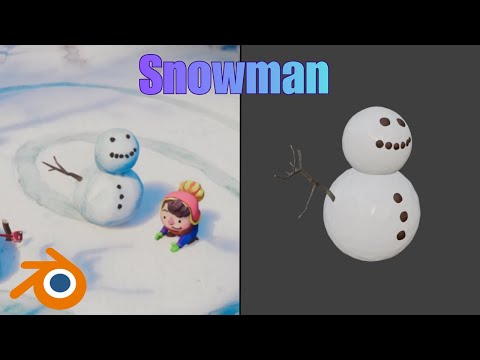 How To Model The Snowman From "Dogwalk" in Blender 4.5!
