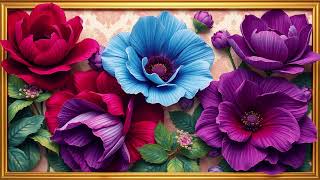 Bloom of Dreams – 4K Vintage Flower Painting Aesthetic | Silent Background