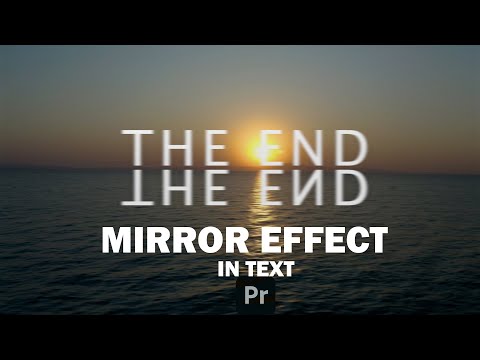 MIRROR EFFECT IN TEXT IN PREMIERE PRO | #adobe #premierepro