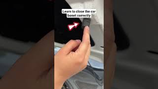 Close the car bonnet correctly 💯 #cardriving #learncars #shorts