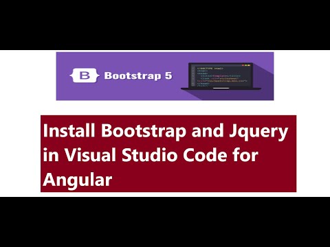 Install Bootstrap and Jquery in Visual Studio Code in Angular