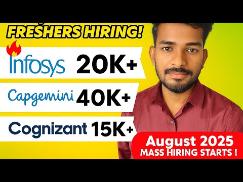 🔥 80,000+ Jobs in Capgemini, Infosys, Cognizant! | Freshers Mass Hiring 2025 🔥