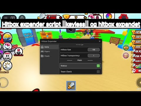 Hitbox expander script ||keyless|| og hitbox expander gui