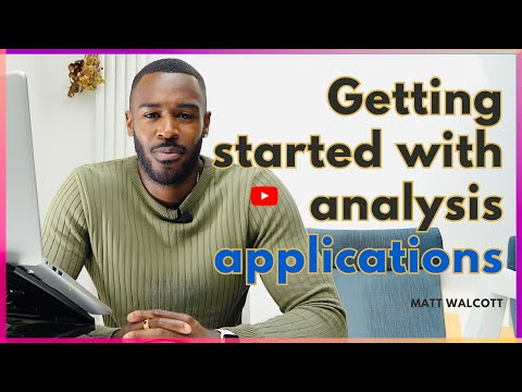 Getting started with data analysis applications