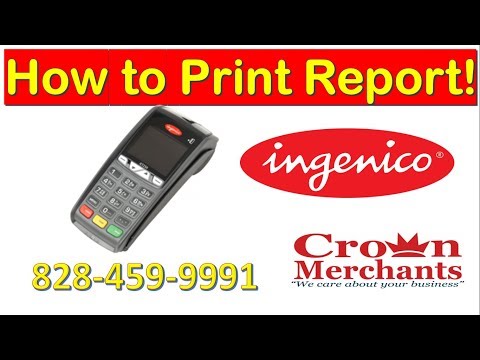 How to view and print a report on the ingenico