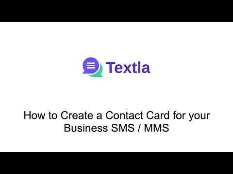 How to Create a Contact Card to Send for your Business SMS
