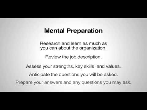 Preparing for Job Interviews