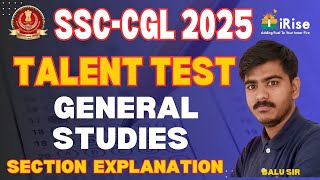 SSC CGL-2025 | TALENTTEST GENERALSTUDIES  SECTIONEXPLANATION#ssccglclasses #sscnewbatch #ssc #ssccgl