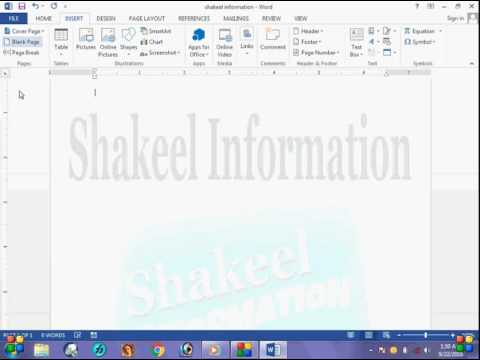 Word 2013 Cover page, Blank Page, Page Break....