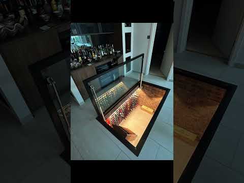 DioMet Electric Hinged Glass Floor /Motorised Wine Cellar Door System.