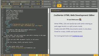 CodVerter | Online HTML Web Development Editor & Viewer