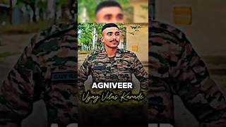 The supreme sacrifice 🛐💐🫡 Agniveer Vijay Vilas Karade || Accident during training #army #shorts #...