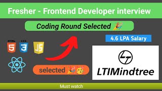Frontend developer interview 2024 | @procodrr | ReactJS fresher interview questions | selected 🎉