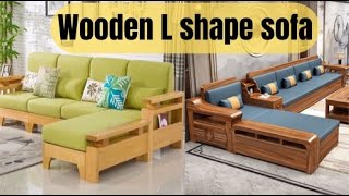 L Shape Wooden Corner Sofa Design | 2025 Trending Furniture Idea | Sofa for Living Room