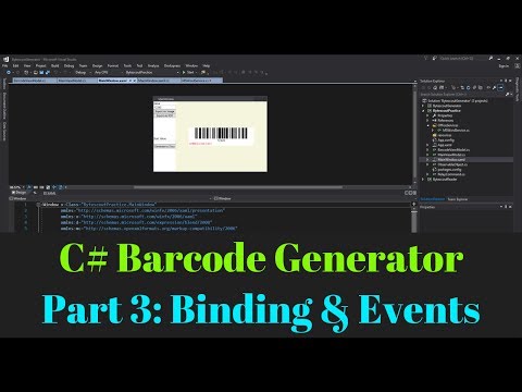 Creating Barcodes in C# WPF - Part 3 Binding & Events