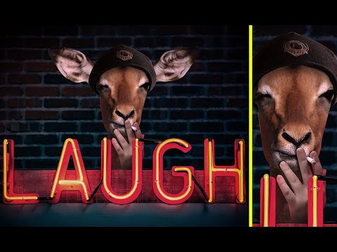 funny smoker deer [photoshop manipulation tutorial]