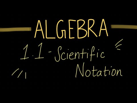 Unit 1.1 - Algebra - Scientific Notation