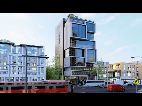 Realistic visualization of a 14 story commercial building | D5 Render | 4K