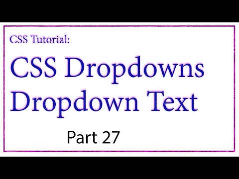 css Dropdown Text hindi | CSS Tutorial: Creating a Navigation Menu