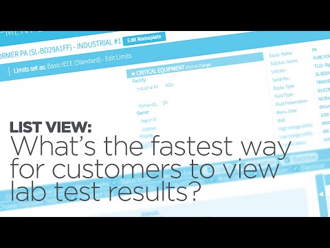 SiteLine for Labs: List View