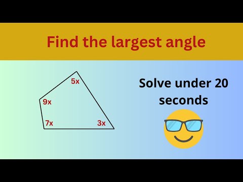 Olympiad | Finding the Largest Angle in a Quadrilateral | Mathematics Animations