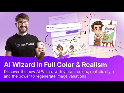 ✨InstaDoodle Tutorial: Create Full-Color Projects with the Latest AI Wizard Update