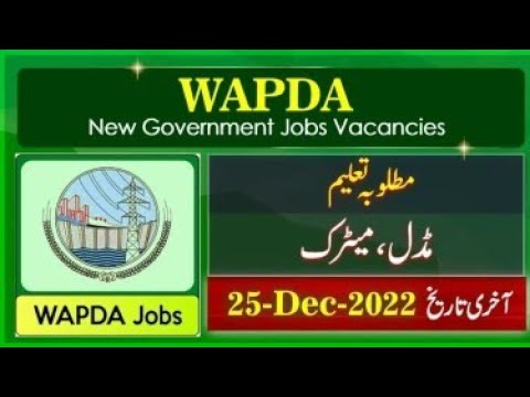 WAPDA New Govt Jobs In Punjab WAPDA Hospital 2022