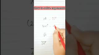 How to solve exponent | Math is easy | #viral #shorts #youtubeshorts