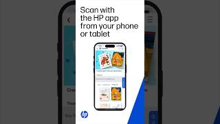 Scan with the HP app from your phone or tablet | HP Printers #short