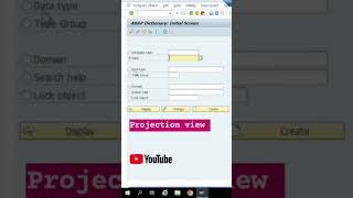 projection view in sap abap ,#shorts #subscribe #viral #abapprogramming #sap