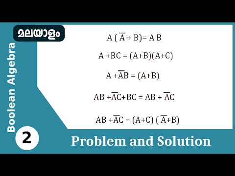 Boolean Algebra Problems  | Consensus theorem and Transposition theorem | Malayalam