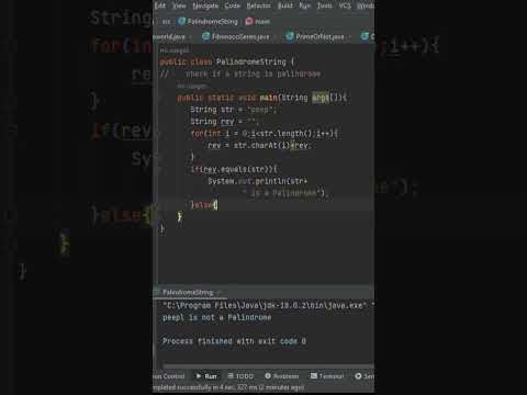 Check if a string is Palindrome | Java | coding practice | Interview qestions