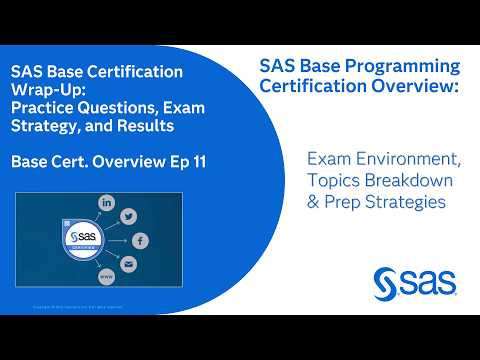 SAS Base Certification Wrap‑Up: Practice Questions, Exam Tips, Results | Base Cert. Overview Ep 11