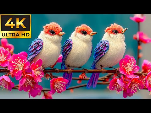 Soothing Piano and Bird Sounds 4K for Sleep - Relaxing Nature Music for Deep Sleep