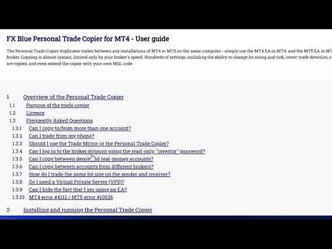 Setting up trade management software  FXBlue Trade Copier - £20-£100K FX automated challenge- Day 7