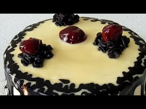#black #forest #cake with #butter #cheese #cream #frosting 🤤🤤
