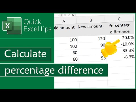 How to calculate percentage difference in Excel