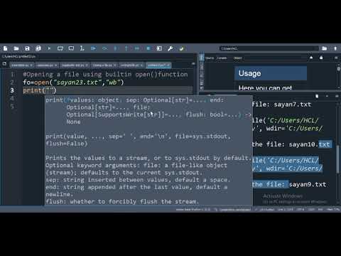Python Program to OPEN A FILE (Spyder 5.4.2)