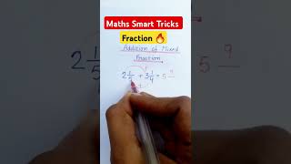 Addition➕️of Mixed🔥 fraction || #shortsfeed #maths #mathsiseasy #trick #yt #shortsfeed #shorts #math
