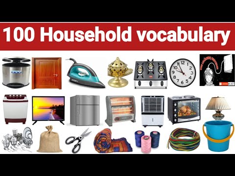 Household vocabulary || 100 Household items name in english | gharelu saman #householditems