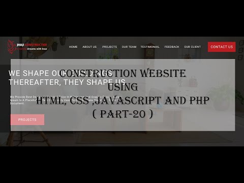 Construction Website Using HTML, CSS, Javascript and PHP ( Part-20 )| Connect Project with Database